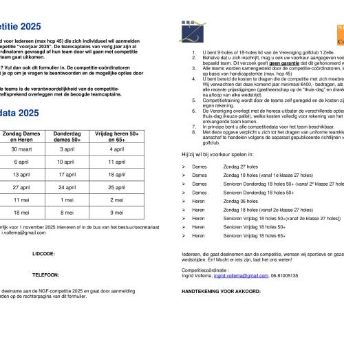 NGF Competitie 2025